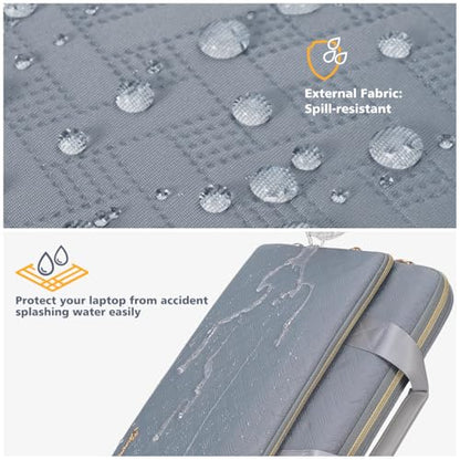 KIZUNA Laptop Sleeve Case 17 Inch Computer Shoulder Bag for 17.3" Lenovo ThinkBook Plus/IdeaPad 3i Gen7/ASUS Vivobook/ZenBook Pro/LG gram/MSI 17/Dell XPS/HP ENVY/Dell G7,Grey - color: Grey, size: 17 Inch