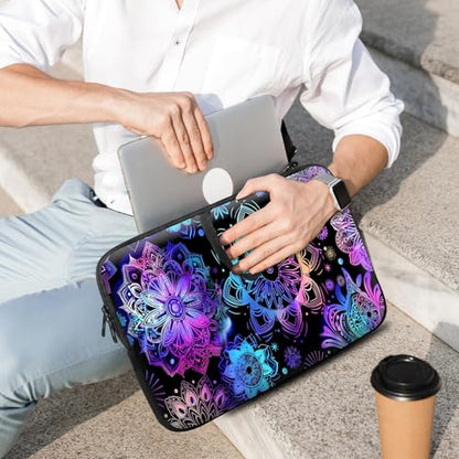 14 15 15.4 15.6 inch Laptop Handle Bag Computer Bag, Pouch Holder Notebook Sleeve Cover Soft Case Compatible for Dell,Lenovo,Toshiba HP, Asus Notebook-Mandala - color: Mandala