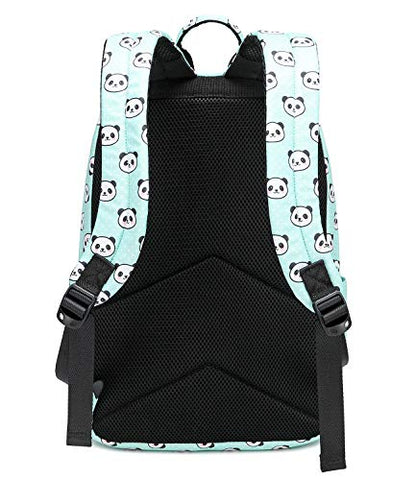 abshoo Lightweight Cute Panda Backpacks for Girls School Backpacks With Lunch Bag (3pc Panda Teal) - color: 3pc Panda Teal