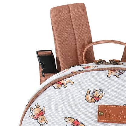 Disney Winnie the Pooh Baby Multi-Functional Diaper Bag Backpack with Changing Pad, Stroller Attachment and Insulated Bottle Holder Pockets