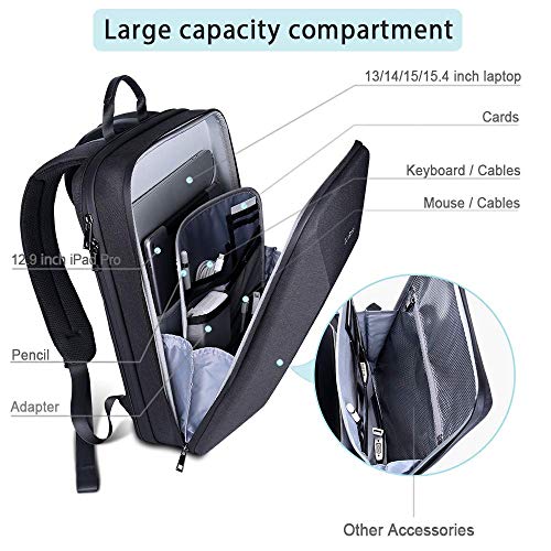 Smatree 15.6 -16 inch Waterproof Man Tech Backpack for MacBook Pro M4 2024 /M3 2023/M2 A2991 A2780 A2485,ROG Zephyrus G15/Zephyrus Duo 15 SE, IdeaPad Gaming 3,ASUS TUF F15/A15 Hard Travel Carrying Bag - color: Black