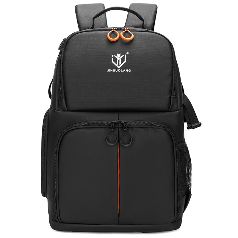 Camera Backpack, Large Capacity Outdoor DSLR Backpack, Compatible with 15.6-Inch Laptops, Canon and Nikon, Black - color: 9013-black