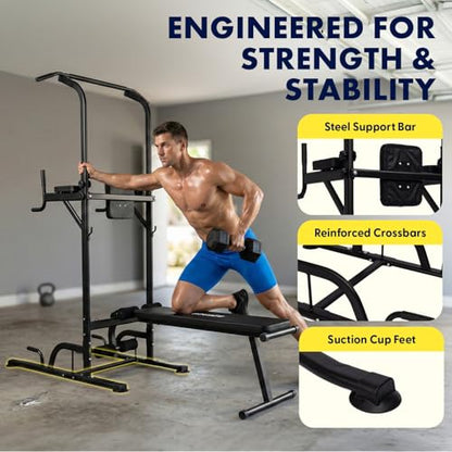 SQUATZ Fitness Board and Pull-Up Dip Station
