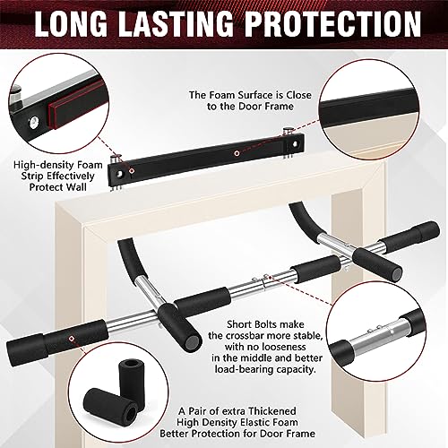 Pull Up Bar for Doorway, Upgrade Chin up Bar for Doorway Without Screws, Weight Lifting Hooks Pair Weightlifting Hooks Heavy Duty,
