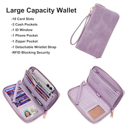 Soperwillton Women Backpack Purse Multipurpose Design Handbags Shoulder Bag PU Leather Travel bag Backpack Set 2pcs - color: Lightpurple