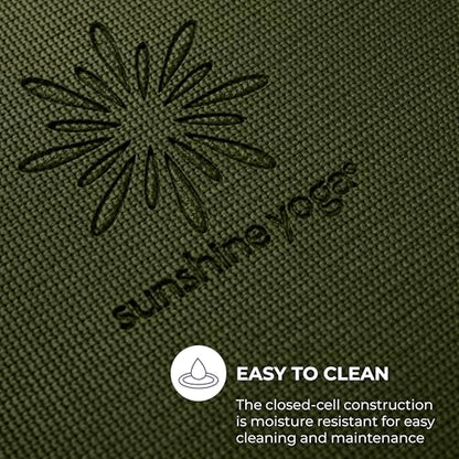 Voyage Yoga Mat, 6 Pack, 72" x 24" Professional Studio and Gym Bulk Yoga Mats, 5mm Thick, Durable, Anti-Tear, Non Slip Fitness and Exercise Mats - color: Olive Green