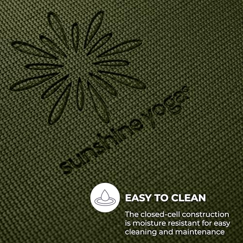 Voyage Yoga Mat, 6 Pack, 72" x 24" Professional Studio and Gym Bulk Yoga Mats, 5mm Thick, Durable, Anti-Tear, Non Slip Fitness and Exercise Mats - color: Olive Green