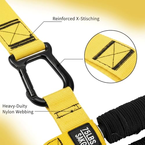 Pull Up Assistance Bands – Heavy Duty Adjustable Pull Up Assist Bands with Foot & Knee Support for Pull Up Bar, Pull Up Resistance Bands for Home Gym, Strength Training Equipment, Yellow