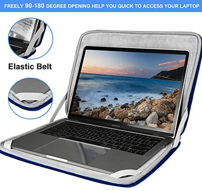 Laptop Case 14 inch, Shockproof Protective Computer Cover Flip Case Briefcase Carrying Bag Compatible with 14" HP, Lenovo, Asus, Acer, Notebook, Chromebook Computer, Blue - color: Blue, size: 14 Inch