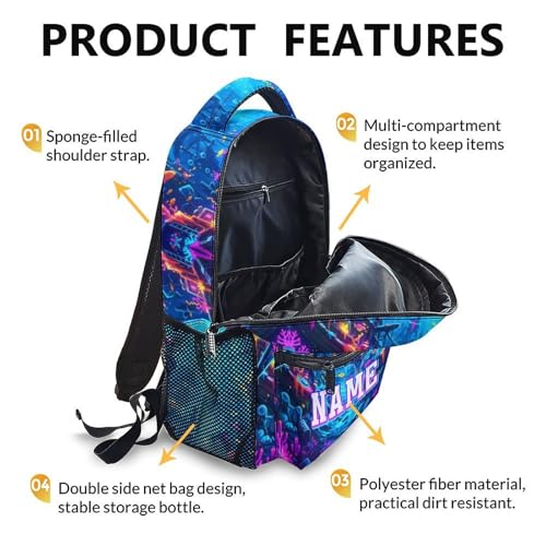 School Backpack Personalized Shark Backpacks for Kids Boys, Cool Large Capacity Custom Bookbag for Kindergarten Primary Elementary - color: Dark Blue