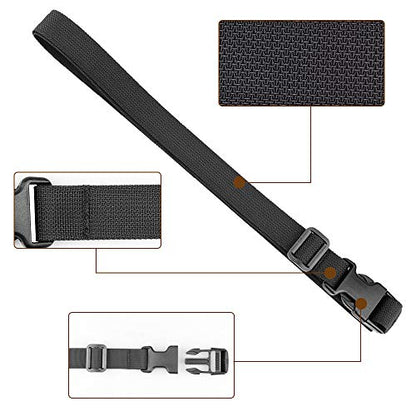 MAGARROW 40" 60" Strap Buckle Packing Straps Adjustable 1-Inch Belt (1" Wide - 40" Long, Black (10-Pack)) - color: Black, size: 1" Wide - 40" Long