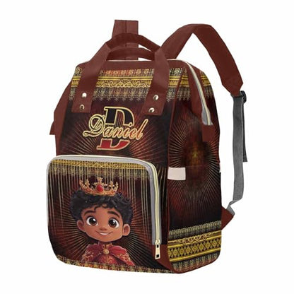 Newcos Custom Name Boy Baby Bags, Personalized Diaper Bag Backpack for Baby Mom, Customized Mommy Bag with Name Water Bottle for Newborn Women Baby Birthday Christmas Travel Tote Bag Birthday Brown - color: Patten 12