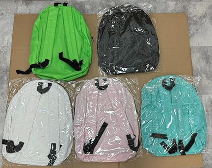 40 Pack Bulk Backpacks, Wholesale 17-Inch Lightweight Bookbags for Kids, Adults, School, Classroom, Travel, Gym Supplies with 1 Large, 2 Small Pocket, Perfect for Events, Corporate Bundles, Mix - size: 40 Pack