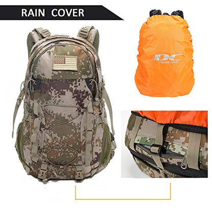 Diamond Candy Waterproof Hiking Backpack for Men and Women, Lightweight Day Pack for Travel Camping | Waterproof - color: Camo