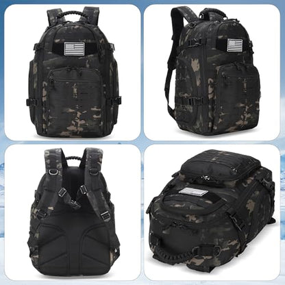 30L Hiking Backpack Lightweight Outdoor Daypack Camping Backpack Outdoor Travel Daypack Day Pack for Man Woman (Black Camo) - color: Black Camo