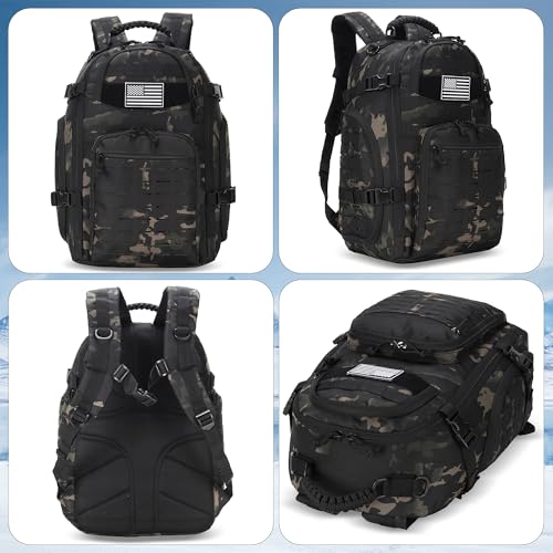 30L Hiking Backpack Lightweight Outdoor Daypack Camping Backpack Outdoor Travel Daypack Day Pack for Man Woman (Black Camo) - color: Black Camo