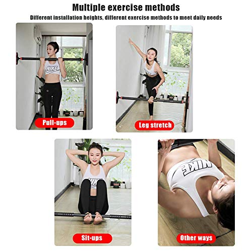 Doorway Pull Up Bar No Screws, Adjustable Width Chin Up Bar with Safety Lock & Anti-Slip Mat for Home Gym Exercise Fitness Strength Training, Max Weight Up to 350Kg - size: B60~100CM