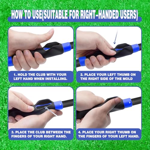 Golf Grip Posture Corrector - Adjustable Golf Club Handle Trainer | Fix Hand Placement & Improve Swing Grip for Beginners & Golfers