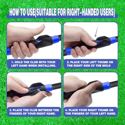 Golf Grip Posture Corrector - Adjustable Golf Club Handle Trainer | Fix Hand Placement & Improve Swing Grip for Beginners & Golfers