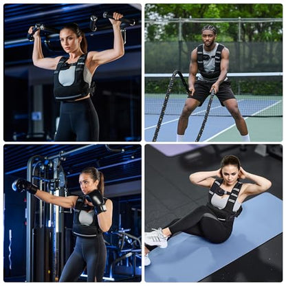 ZELUS Adjustable Weighted Vest for Women, Curve-Fit Ergonomic Workout Vest with 6 Removable Iron Sand Bags for Walking, Cardio & Strength Training, Available in 4–10 lb, 11–20 lb & 20–32 lb Options - size: 20-32LB