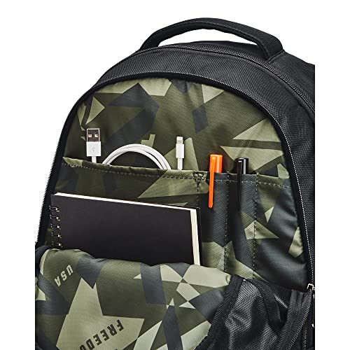 Under Armour Unisex Hustle 5.0 Backpack - color: (017) Black / Black / Red