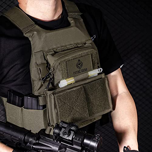 PETAC GEAR Tactical Molle Admin Pouch, Small Organizer Pocket for Tactical Vest/EDC Gun Belt/molle Platform. - color: RG