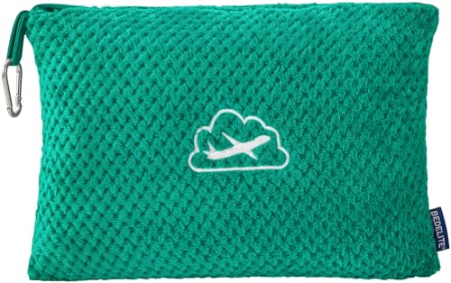 BEDELITE Travel Blanket with Bag, Ultra-Soft Jacquard Fleece Blanket with Luggage Sleeve & Backpack Clip, Airplane Blanket Travel Essentials, Teal - color: Teal