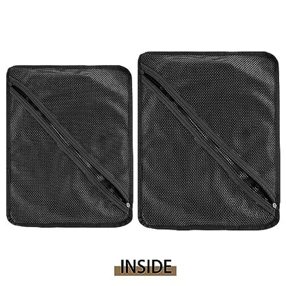 PETAC GEAR Tactical Storage Mesh Pouch Set,Insert Modular Utility Admin Pockets,Travel Organizer EDC Bag - color: Black