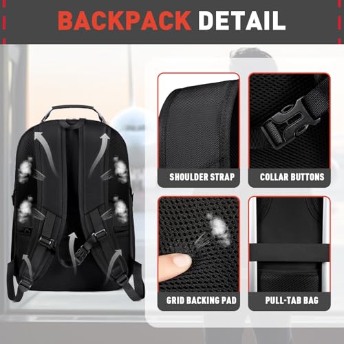 Z-MGKISS Large Travel Backpack, 18.4 Inch Laptop backpack for men, Business Work Bag with USB Charging Port, Water Resistant, Extra large Backpacks, TSA Flight Approved, Grey - color: Grey-1