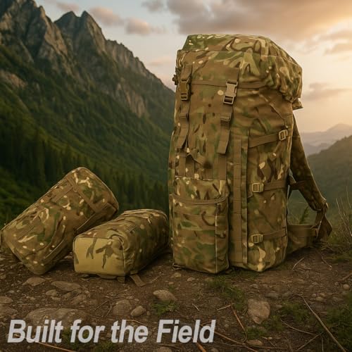 MT PLCE Tactical Backpack with Internal Frame, Military Rucksack for Outdoor, Hiking, Survival - color: Mtp