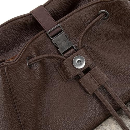 Montana West Wrangler Backpack Purse for Women Hair-on Cowhide Backpacks Western Travel Bags - color: Cowhide Coffee