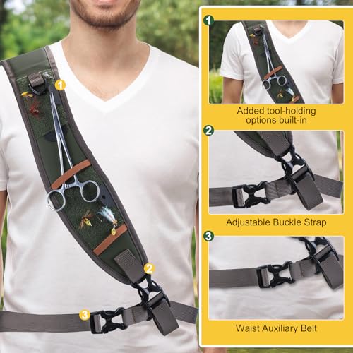 Goture Waterproof Fly Fishing Sling Pack, IPX8 840D TPU Fishing Sling Bag, 13L Tackle Backpack with Rod Holder,Airtight Zipper,Exhaust Valve,Adjustable Strap for Kayaking,Wadering,Hiking - color: A2:13L Green