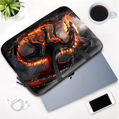 14 15 15.4 15.6 inch Laptop Handle Bag Computer Bag, Pouch Holder Notebook Sleeve Cover Soft Case Compatible for Dell,Lenovo,Toshiba HP, Asus Notebook-Majestic Dragon Roaring - color: Majestic Dragon Roaring