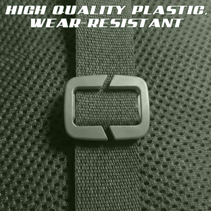4 Pcs Backpack Strap Clips 1 Inch Detachable Webbing Buckle Nylon Shoulder Strap Holder Backpack Bag - color: Military Green