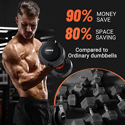 25/55 lbs Pair Adjustable Dumbbell Set, Adjust Dumbbell Weight for Exercises Pair Dumbbells for Men and Women in Home - color: 25lbs-Prime