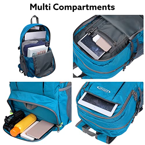 G4Free 40L Lightweight Packable Hiking Backpack, Waterproof Travel Daypack - color: Blue