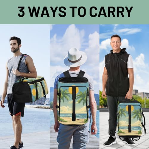 Gym Backpack, Water Resistant Carry-On Bag with Padded Shoulder Straps