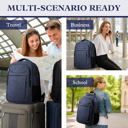 Travel Laptop Backpack, Travel Backpack, Lightweight Business Anti Theft Slim Sturdy Laptops Bag, Water Resistant College Computer Bag Gifts for Men & Women Fits 15.6 Inch Notebook, Blue - color: Blue, size: 15.6 Inch(30L)