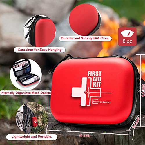 Portable Mini First Aid Kit Compact Medical Kits with Compartments, Waterproof Small EVA Case for Car, Home, Outdoors, Sports, Camping, Hiking and Office - size: Mini
