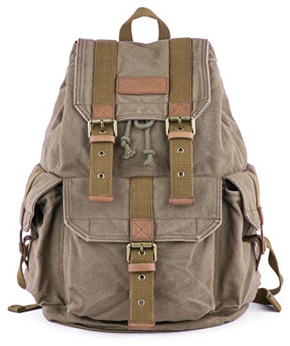 GOOTIUM 21101AMG-S Specially High Density Thick Canvas Backpack Rucksack, Field Tan, Small - color: Field Tan, size: Small