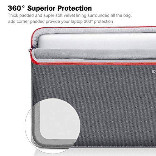 Voova Laptop Sleeve Case 14 15 Inch with Handle, 360° Protective Waterproof Slim Computer Bag Cover Compatible with MacBook Air 15 M2/M3/M4 2024-2025, MacBook Pro 14, Hp Chromebook 14, Grey - color: Grey, size: 14-15 Inch