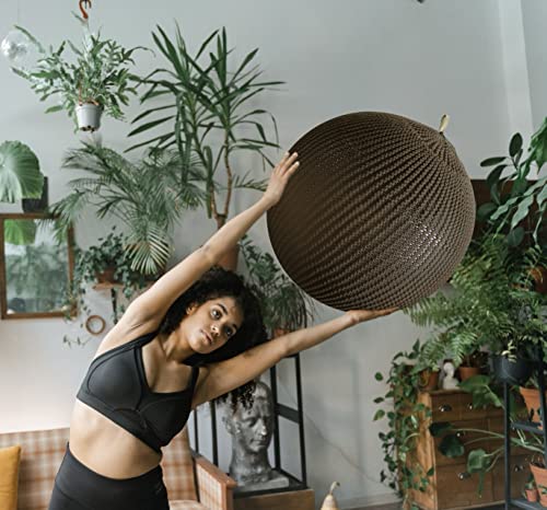 Yoga Ball Chair Cover - for 55cm and 65cm Birthing, Stability, Fitness, Balance Ball - color: Warm Taupe Brown