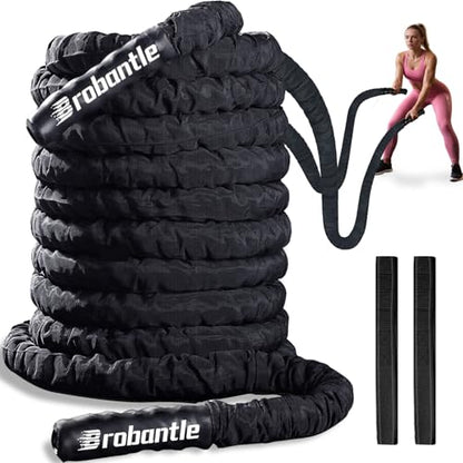 Battle Rope 1/1.26/1.5/2 Inch Diameter,Pink 30FT/40FT/50FT Exercise Workout Ropes for Home Gym Heavy Weighted Training Rope for Working Out - style: 1.5 inch 40ft