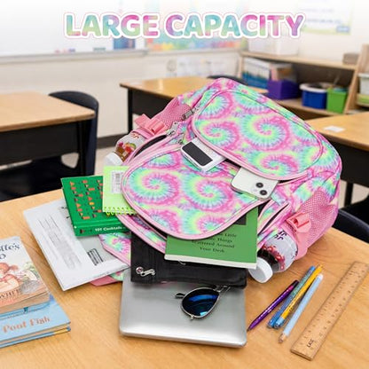 BLUEFAIRY Kids Backpacks for Boys Girls Ages 6-8 8-12 Elementary Middle School Backpack 17 Inch Back to School Bookbag with Laptop Compartment Mochilas Escolares para Niños Niñas (Spiral Colorful) - color: Spiral Colorful