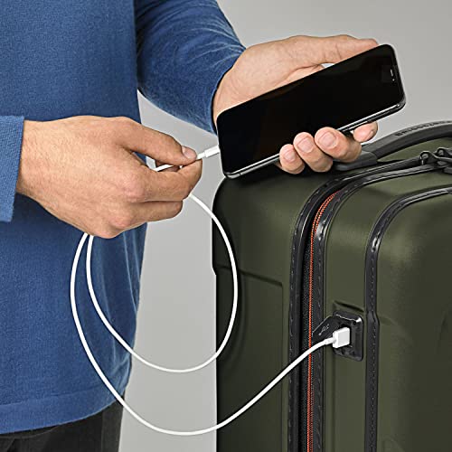 Briggs & Riley 22 Inch Carry-On Luggage with Wheels - Small Rolling Hard Shell Heavy Duty Suitcase with Front Laptop Compartment - 360 Spinner Wheels - Torq Collection - Hunter Green - color: Hunter, size: 22'"