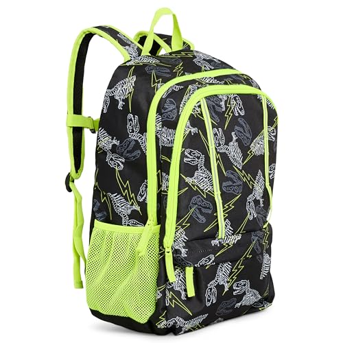 Lands' End Unisex Kids Large ClassMate Lightweight Durable Elementary School Backpack, Black Highlight - color: Black Highlight