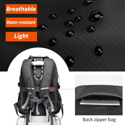 ARCTIC HUNTER AH Business Laptop Backpack for Men Work Commuting, 30L Large Travel Carry On Backpack Flight Approved for Airplane, Professional College Backpacks Casual Daypack Black - color: Black