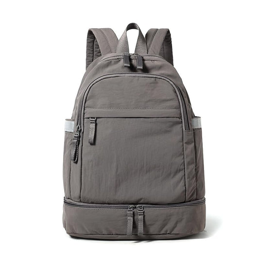 lightweight Gym Backpack for Women Men, with Shoe Compartment, Waterproof Sports Backpack for Yoga Fitness Sports-Purple - color: Gray