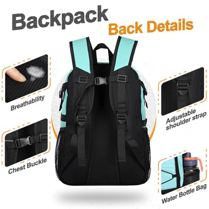 Goloni Soccer Backpack,Basketball Backpack with Ball Compartment & Shoe Compartment,Backpack for Basketball,Soccer - color: Mint Green