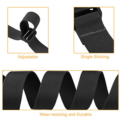 MAGARROW 24" 40" 60" 100" Strap Buckle Packing Straps Adjustable 1-Inch Belt - color: Black (4-Pack), size: 1" Wide - 100" Long